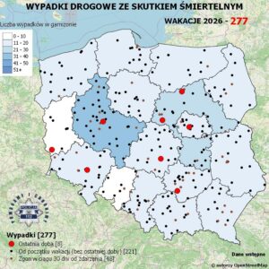 policyjna mapa wypadkow drogowych 2026 lato pulawy